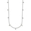 Chisel Stainless Steel Polished Clear Crystal 17.5 inch with 2 inch Extension Necklace