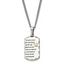 Chisel Stainless Steel Polished Acid Etched John 3:16 Dog Tag on a 24 inch Curb Chain Necklace