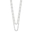 Chisel Stainless Steel Polished 2-Strand Beaded 16 inch with 1 inch Extension Necklace