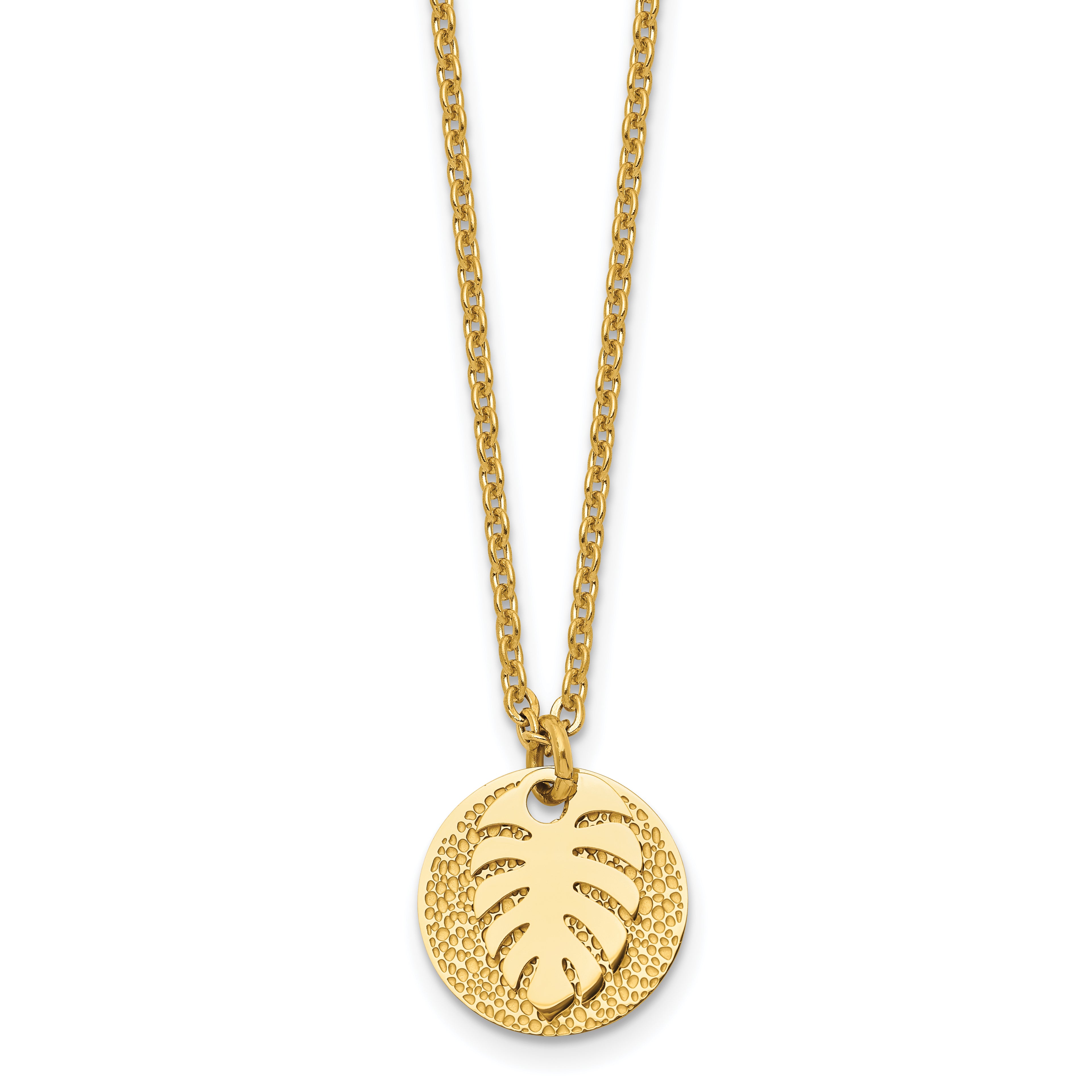 Stainless Steel Ion-Plated Cable Chain Necklace 2mm