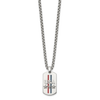 Men's Polished Star Stainless Steel Box Chain Pendant Necklace 3.5mm
