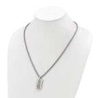 Men's Polished Star Stainless Steel Box Chain Pendant Necklace 3.5mm