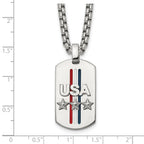 Men's Polished Star Stainless Steel Box Chain Pendant Necklace 3.5mm