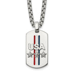 Men's Polished Star Stainless Steel Box Chain Pendant Necklace 3.5mm