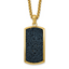 Men's Gold-Tone Polished Dog Tag Stainless Steel Box Chain Pendant Necklace 2.55mm
