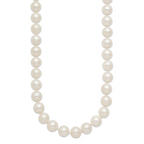 Polished Freshwater Cultured Pearl Knot Stainless Steel Necklace 10mm