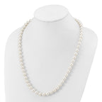 Polished Freshwater Cultured Pearl Knot Stainless Steel Necklace 10mm