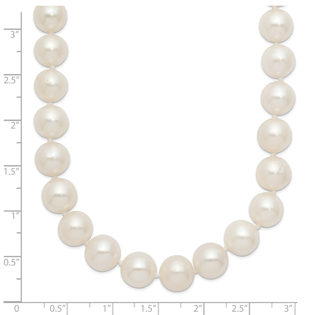 Polished Freshwater Cultured Pearl Knot Stainless Steel Necklace 10mm