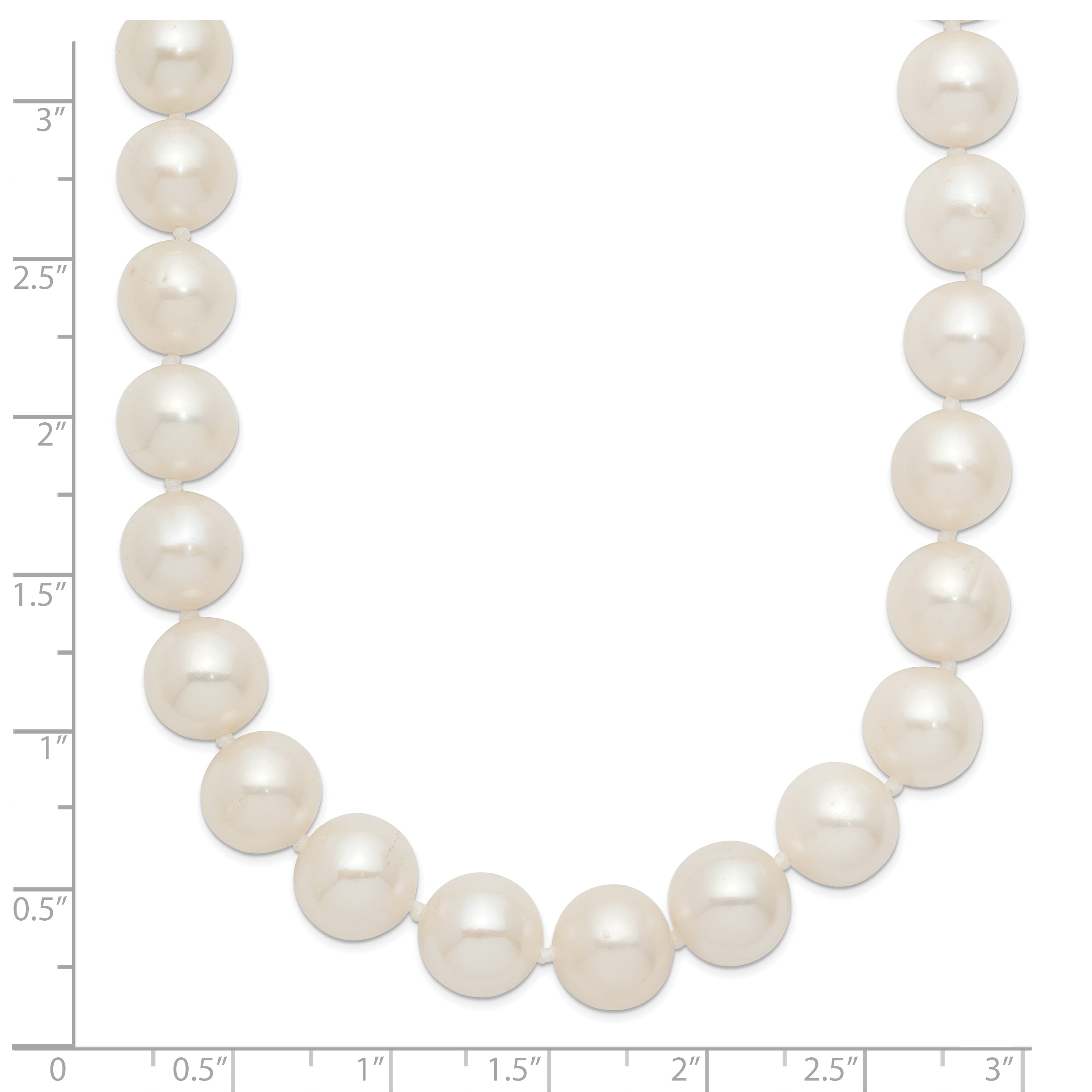 Polished Freshwater Cultured Pearl Knot Stainless Steel Necklace 10mm