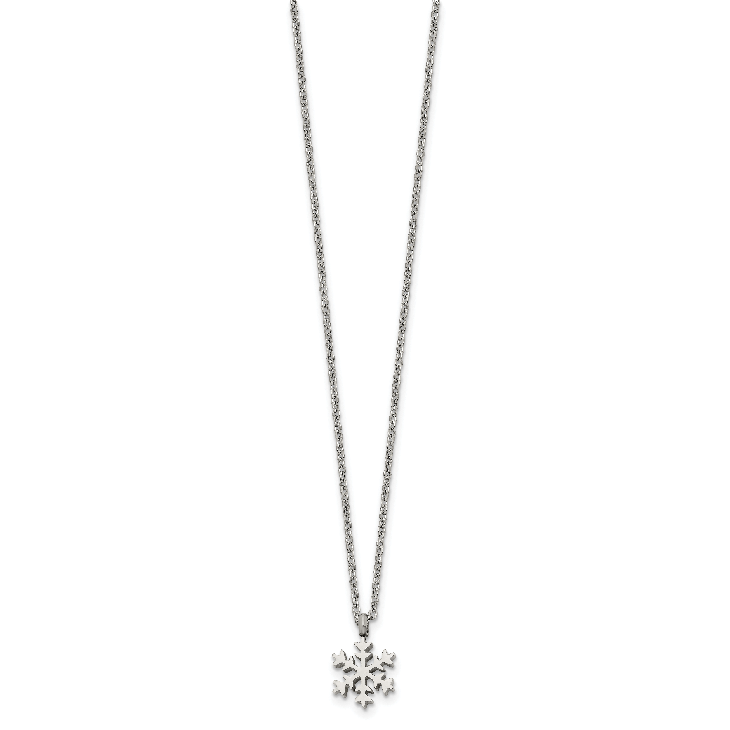 Polished Stainless Steel Cable Chain Pendant Necklace 1.5mm Secondary image