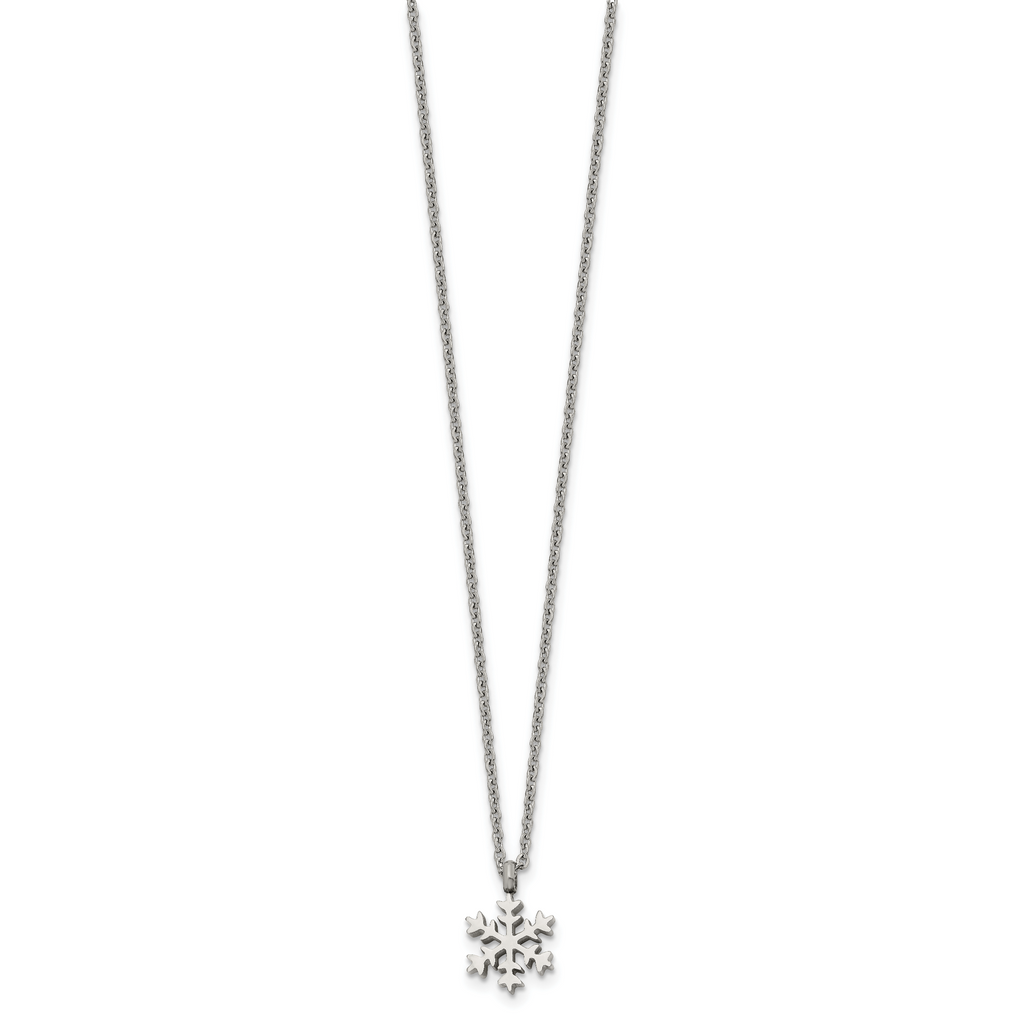 Polished Stainless Steel Cable Chain Pendant Necklace 1.5mm