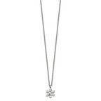 Polished Stainless Steel Cable Chain Pendant Necklace 1.5mm