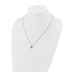 Polished Stainless Steel Cable Chain Pendant Necklace 1.5mm