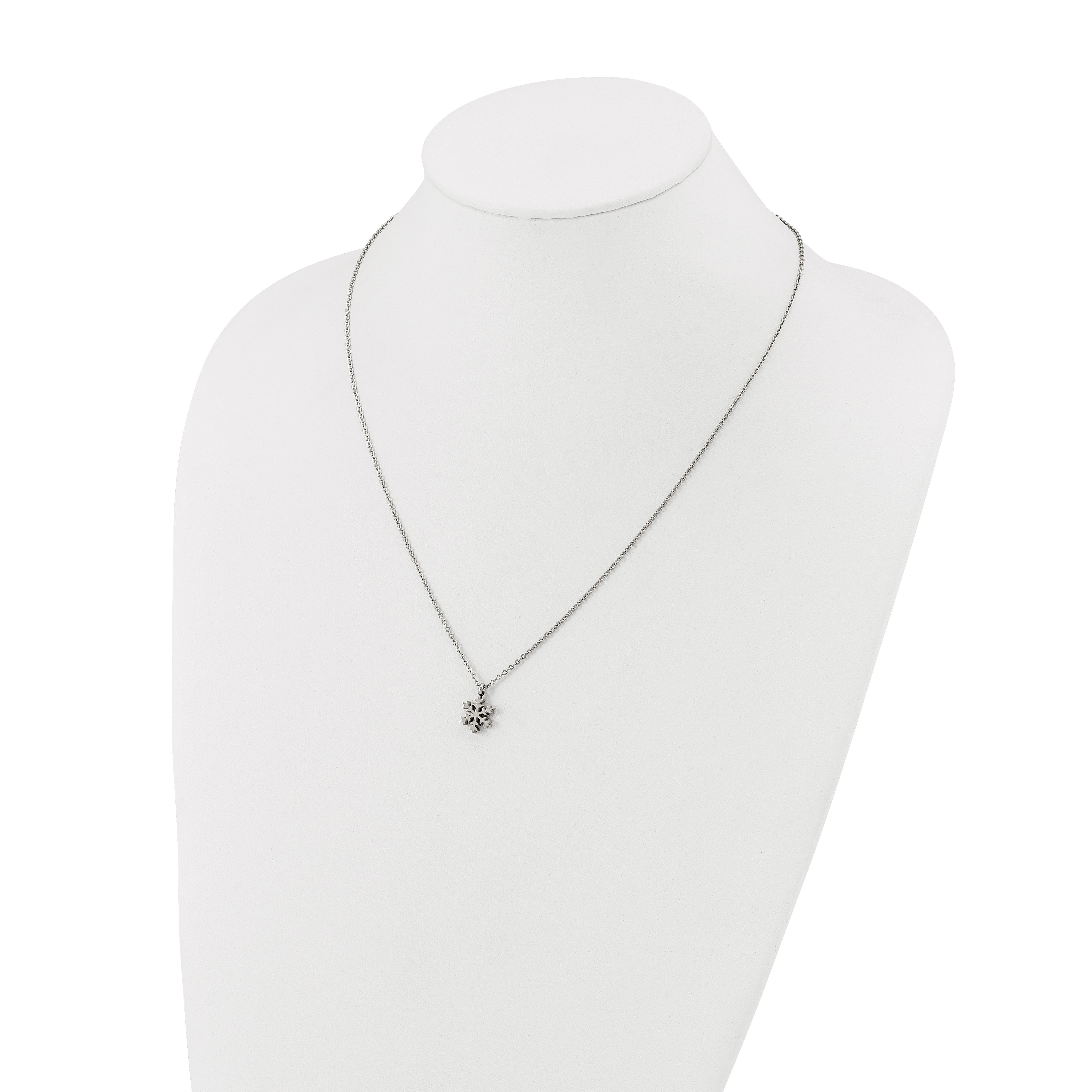 Polished Stainless Steel Cable Chain Pendant Necklace 1.5mm