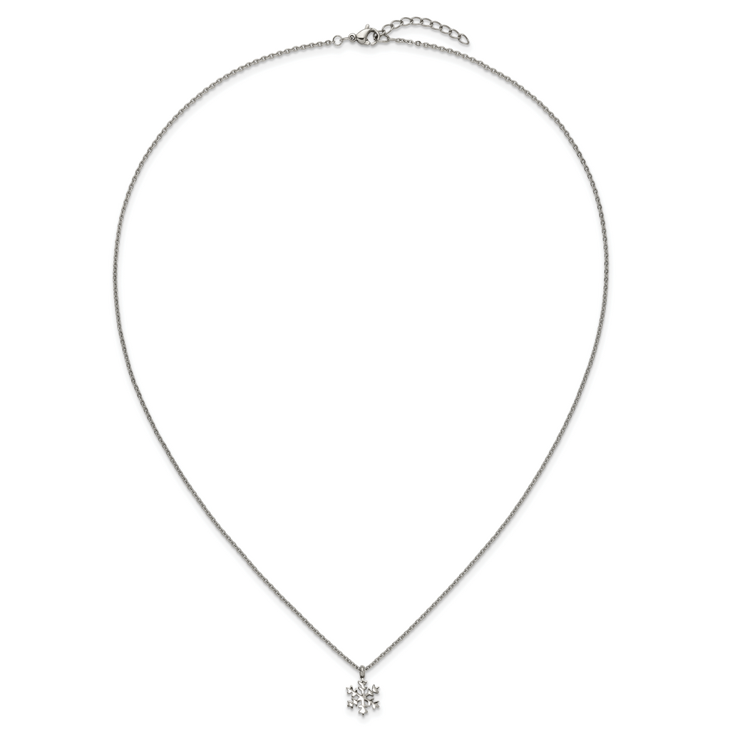 Polished Stainless Steel Cable Chain Pendant Necklace 1.5mm