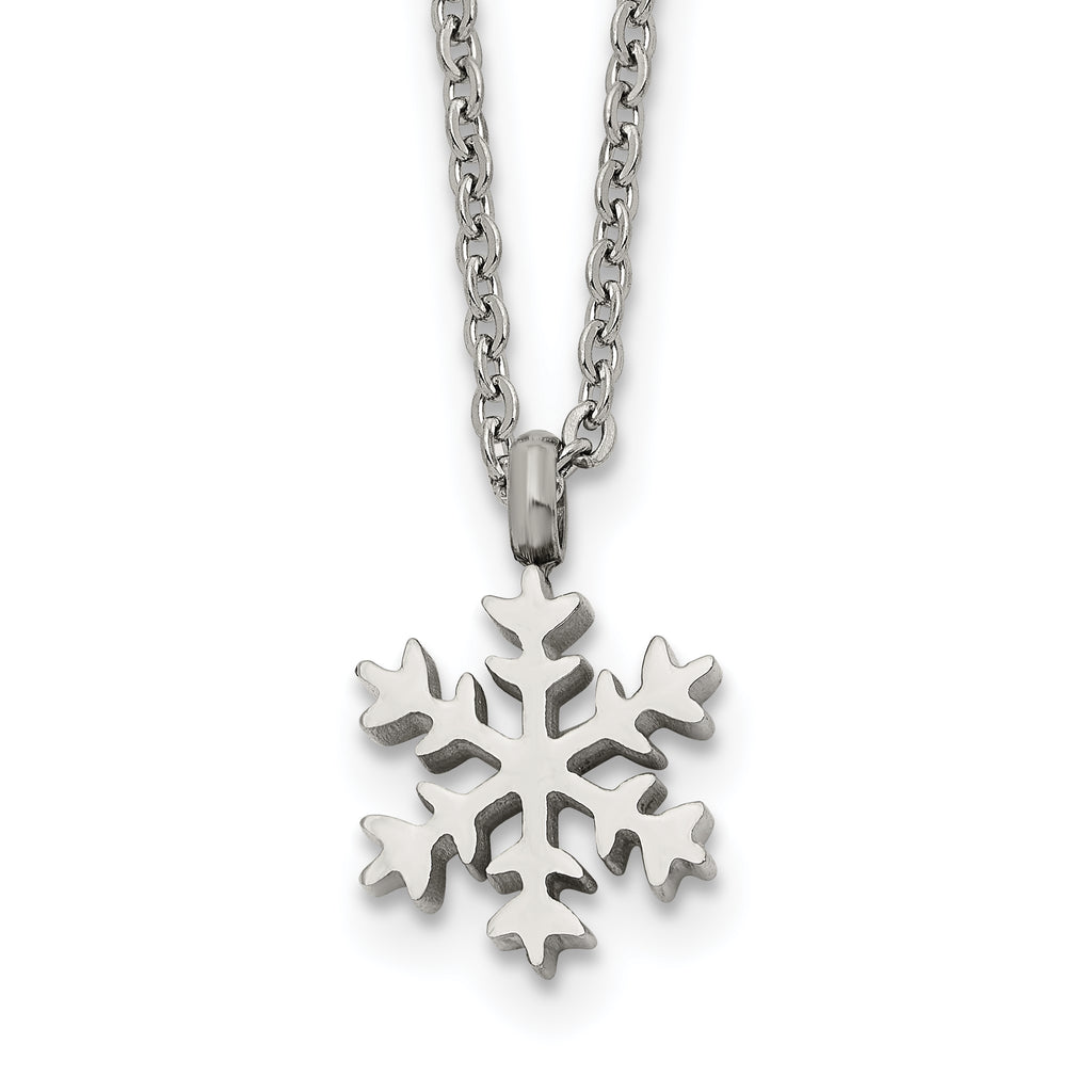Polished Stainless Steel Cable Chain Pendant Necklace 1.5mm