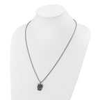 Polished Owl Stainless Steel Box Chain Pendant Necklace 1.82mm