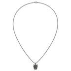 Polished Owl Stainless Steel Box Chain Pendant Necklace 1.82mm