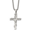 Polished Cross Stainless Steel Box Chain Necklace 2.9mm