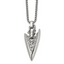 Men's Antiqued Arrow Stainless Steel Box Chain Pendant Necklace 2.5mm