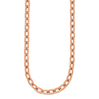 Polished Rose-Tone Stainless Steel Cable Chain Necklace 6.5mm