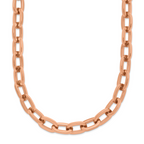Polished Rose-Tone Stainless Steel Cable Chain Necklace 6.5mm