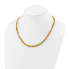Polished Gold-Tone Stainless Steel Curb Chain Necklace 7mm