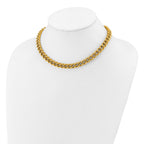 Polished Gold-Tone Stainless Steel Curb Chain Necklace 9mm