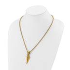 Men's Antiqued Arrow Stainless Steel Box Chain Necklace 3mm