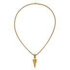 Men's Antiqued Arrow Stainless Steel Box Chain Necklace 3mm