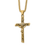 Men's Gold-Tone Antiqued INRI Stainless Steel Box Chain Necklace 3mm