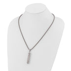 Men's Polished Bullet Stainless Steel Box Chain Necklace 3mm