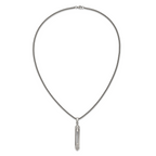 Men's Polished Bullet Stainless Steel Box Chain Necklace 3mm