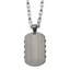 Men's Gunmetal Brushed and Polished Dog Tag Stainless Steel Necklace 3mm