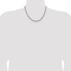 Polished Stainless Steel Rope Chain Necklace 3mm