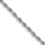 Polished Stainless Steel Rope Chain Necklace 3mm