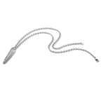 Men's Polished Bullet Stainless Steel Cable Chain Pendant Necklace 3.2mm