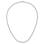 Polished Stainless Steel Figaro Chain Necklace 3mm