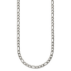 Polished Stainless Steel Figaro Chain Necklace 4mm