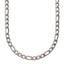 Polished Stainless Steel Figaro Chain Necklace 4mm