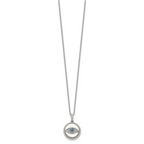 Polished Multi-color Cubic Zirconia Evil Eye Stainless Steel Cable Chain Pendant Necklace 1mm