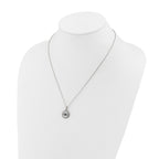 Polished Multi-color Cubic Zirconia Evil Eye Stainless Steel Cable Chain Pendant Necklace 1mm