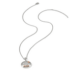 Rose-Tone Polished MOM Stainless Steel Cable Chain Pendant Necklace 1.5mm