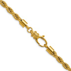 Men's Polished Gold-Tone Stainless Steel Rope Chain Necklace 6mm