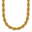 Men's Polished Gold-Tone Stainless Steel Rope Chain Necklace 6mm