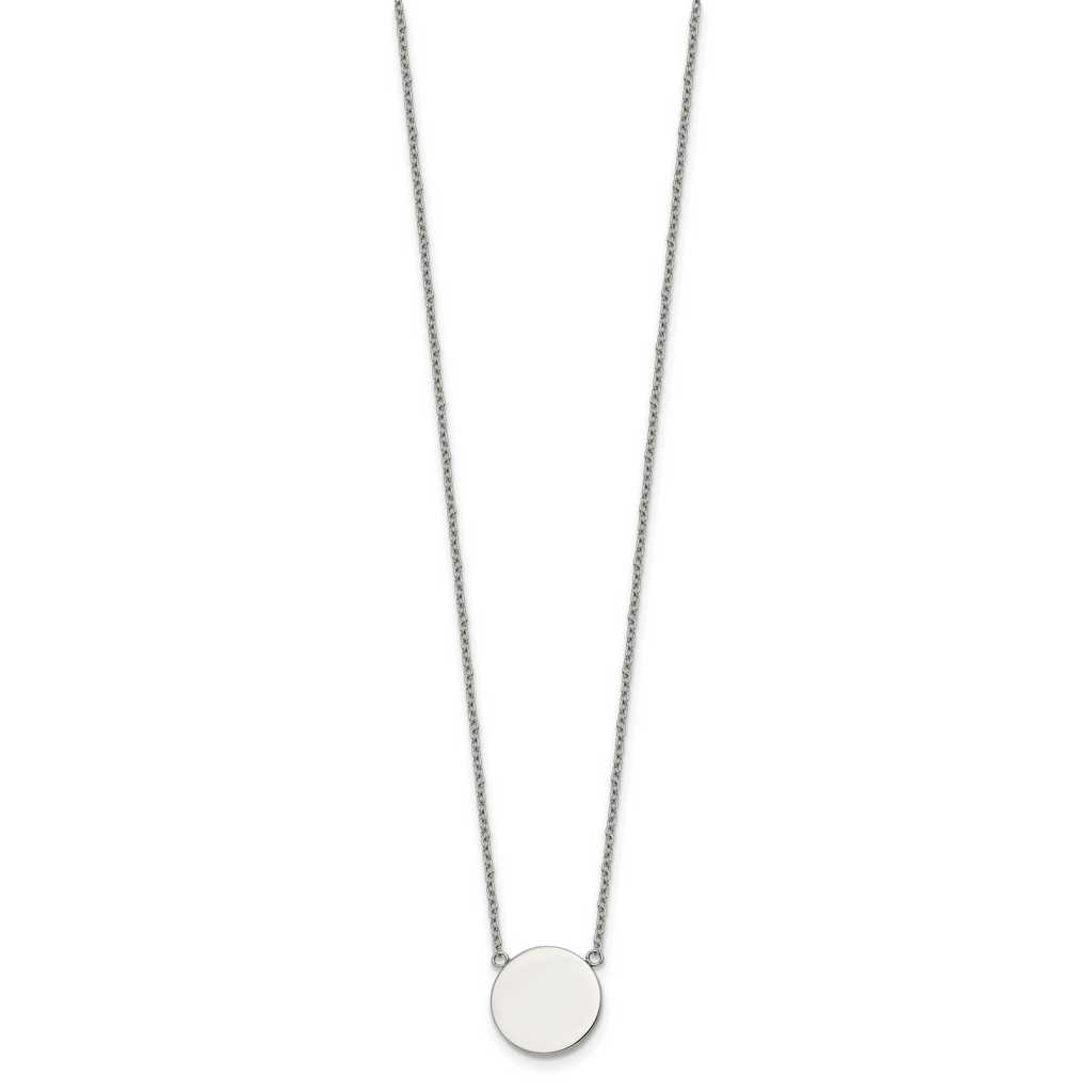 Polished Stainless Steel Cable Chain Necklace 1mm