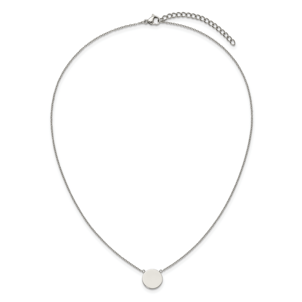 Polished Stainless Steel Cable Chain Necklace 1mm