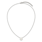 Polished Stainless Steel Cable Chain Necklace 1mm