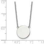 Polished Stainless Steel Cable Chain Necklace 1mm