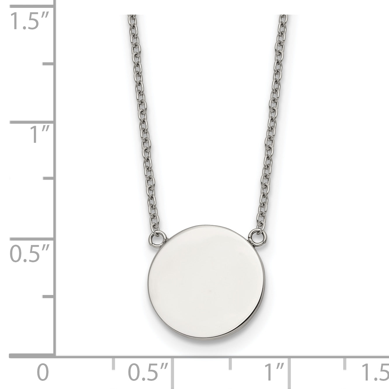 Polished Stainless Steel Cable Chain Necklace 1mm